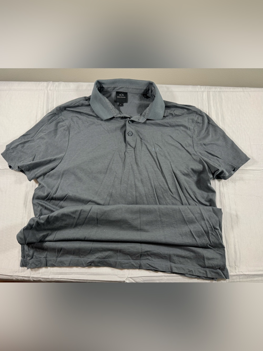 Armani Exchange Men's Slate Gray Polo Shirt
